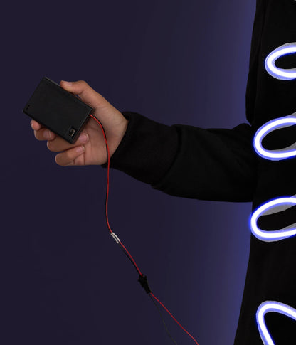 Girl's Neon LED Light Up Skeleton Costume