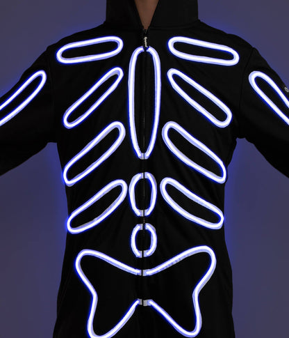 Women's Neon LED Light Up Skeleton Costume