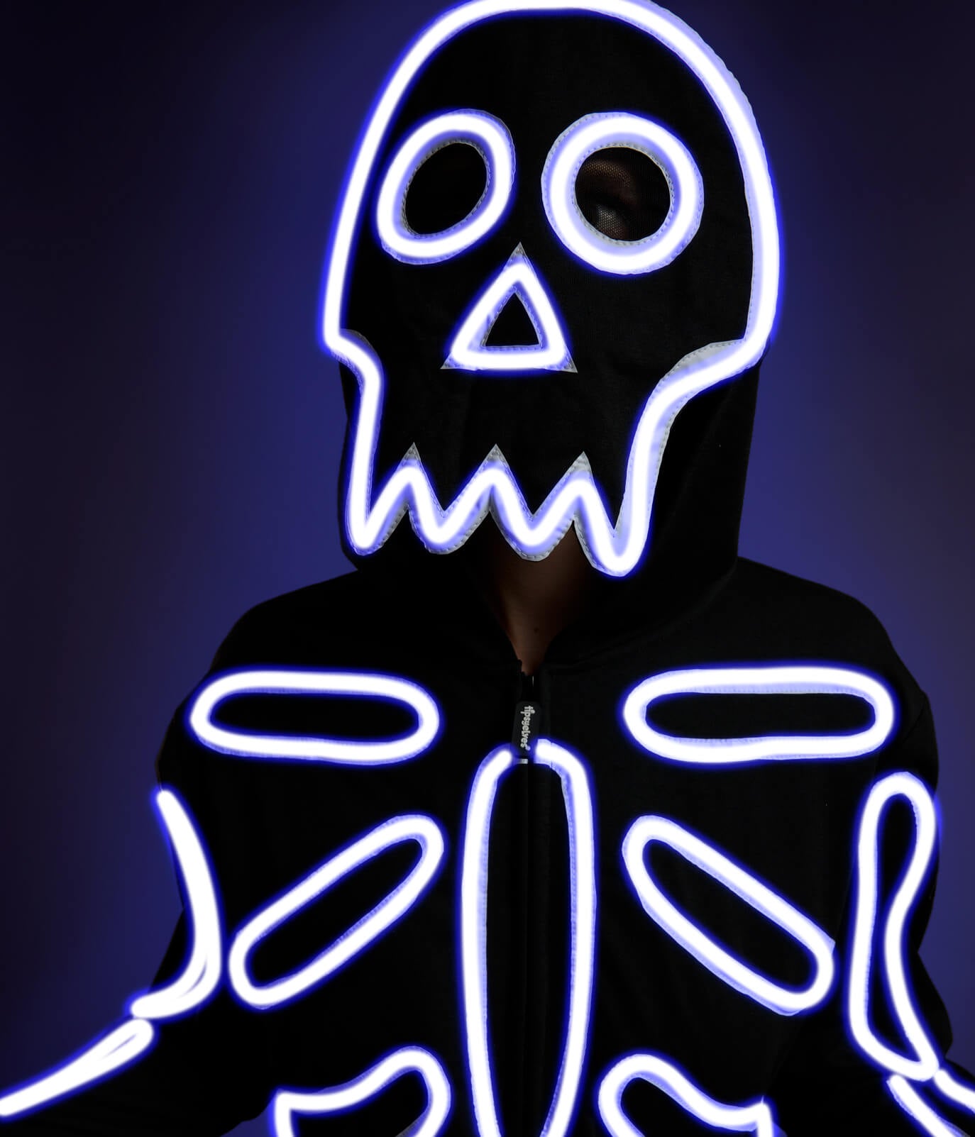 Women's Neon LED Light Up Skeleton Costume