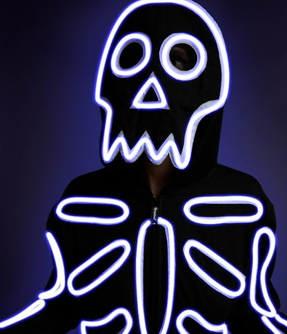 Women's Neon LED Light Up Skeleton Costume