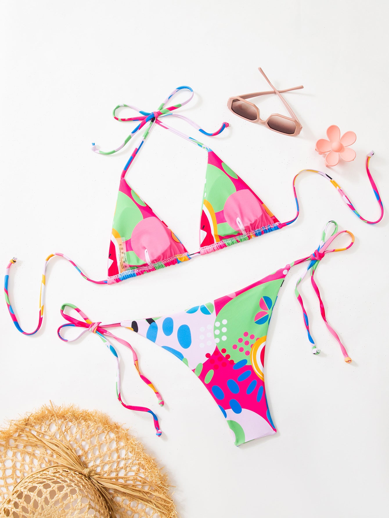 Women's Fashion Bandage Split Bikini