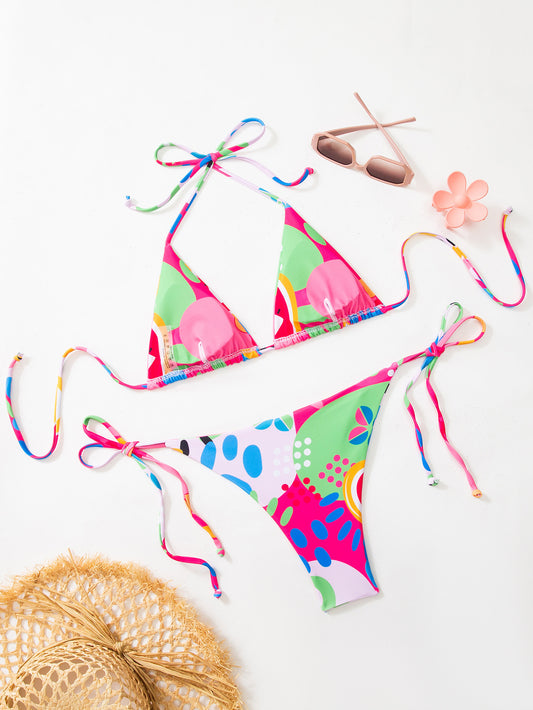 Women's Fashion Bandage Split Bikini