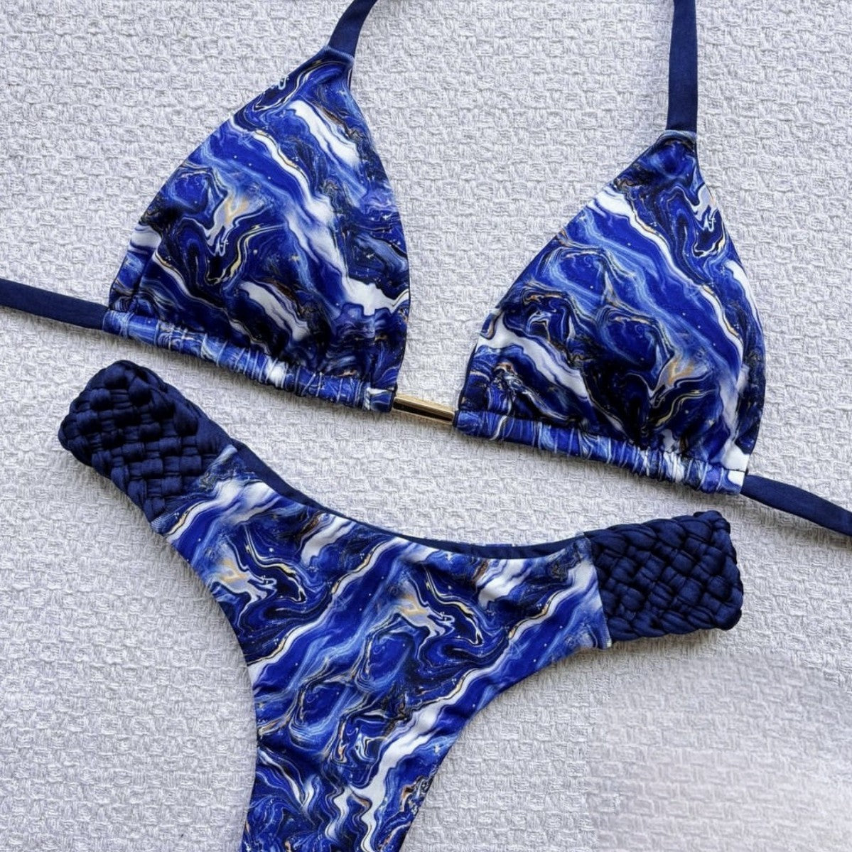 Braid Rope Print Bikini For Women
