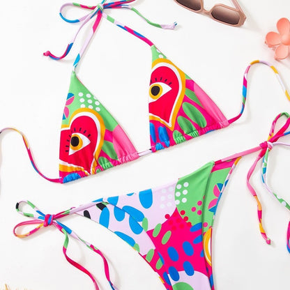 Women's Fashion Bandage Split Bikini