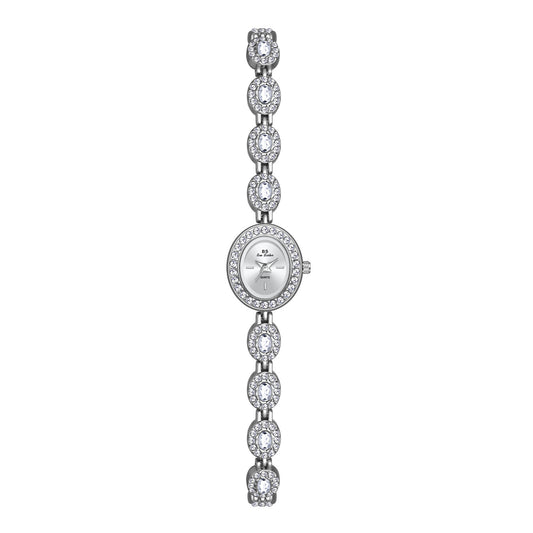 Mid-ancient Fashion Oval Colored Gems Rainbow Light Luxury Watch