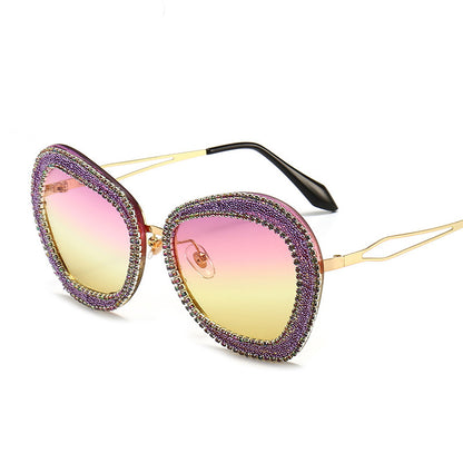 Ladies Fashion Personality Gorgeous Diamond Sunglasses