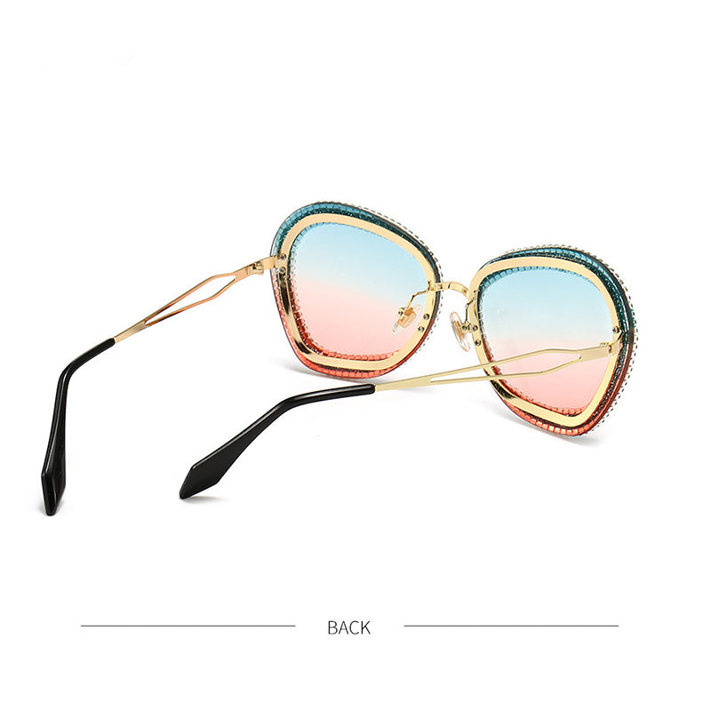 Ladies Fashion Personality Gorgeous Diamond Sunglasses