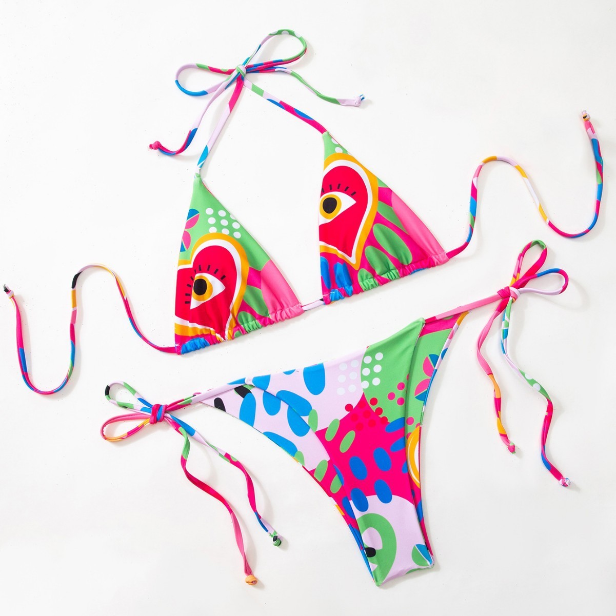 Women's Fashion Bandage Split Bikini