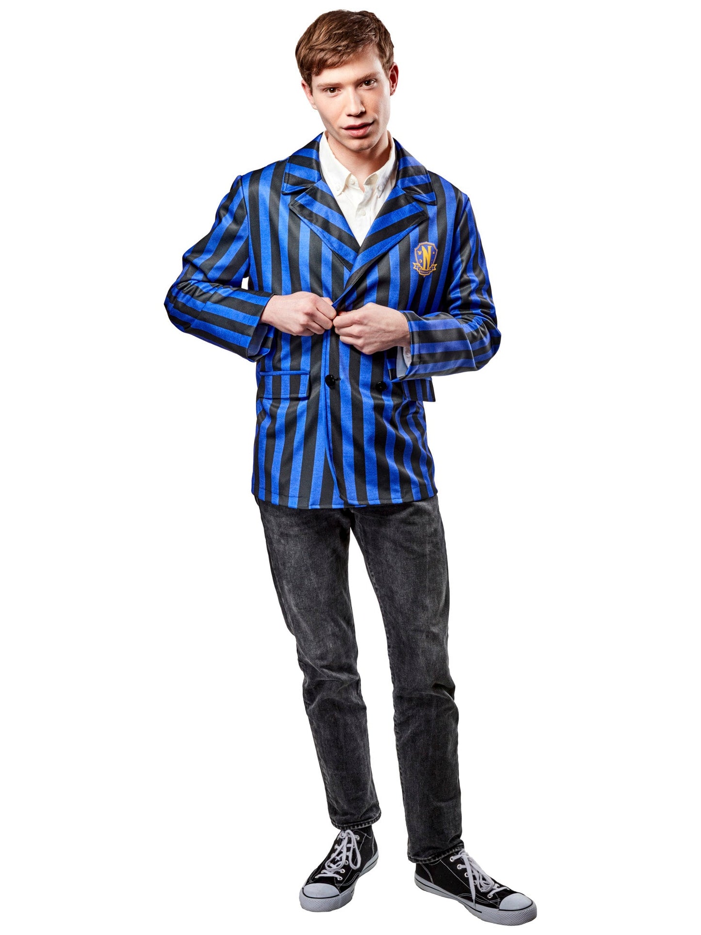 Men's Wednesday Nevermore Academy Purple School Uniform Jacket