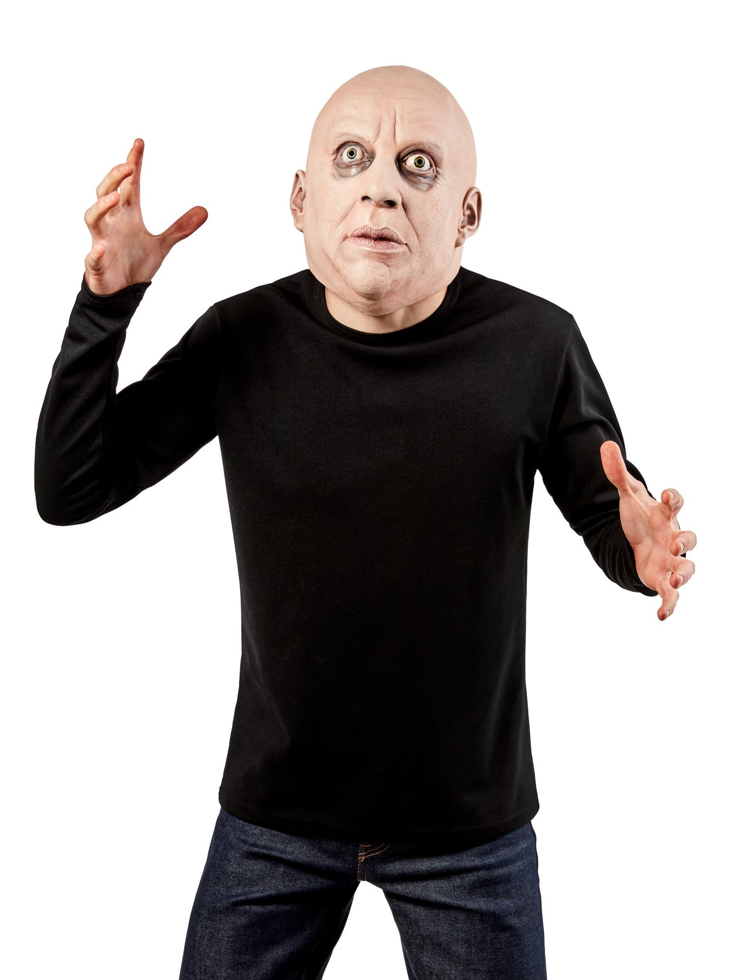 Men's The Addam's Family Uncle Fester Overhead Latex Mask - Deluxe