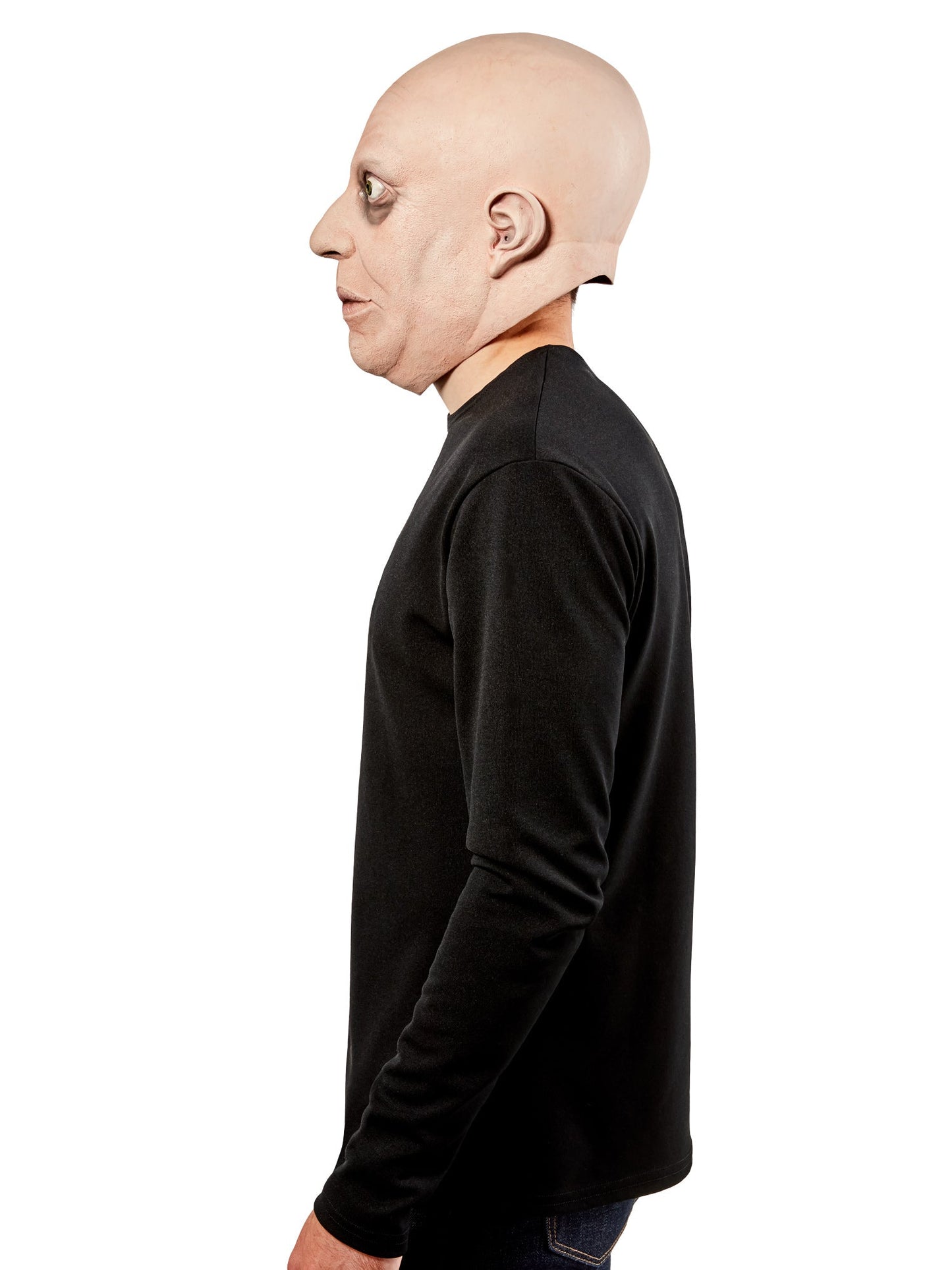 Men's The Addam's Family Uncle Fester Overhead Latex Mask - Deluxe